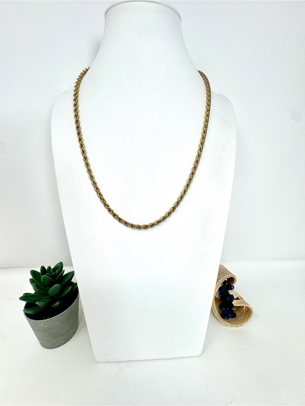 Classic Gold Rope Chain Necklace - Women's Jewelry
